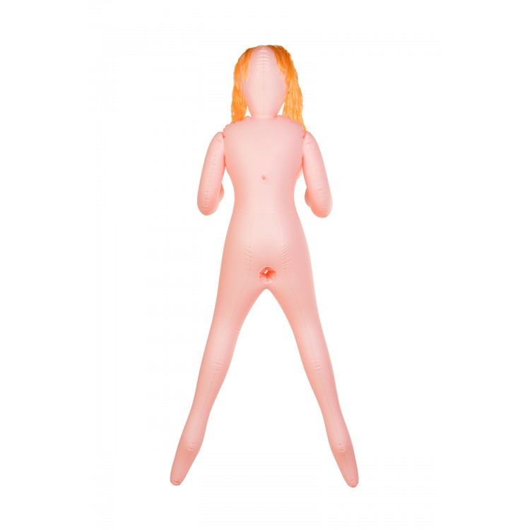 Dolls-X şişme oyuncak bebek by TOYFA Olivia, sarışın, üç delikli, siber sokma: vajina-anüs