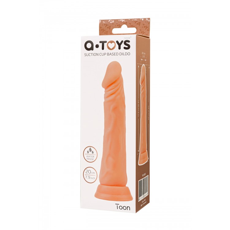 A-Toys by TOYFA Toon Vantuzlu Realistik Dildo, TPE, Ten, 20 cm