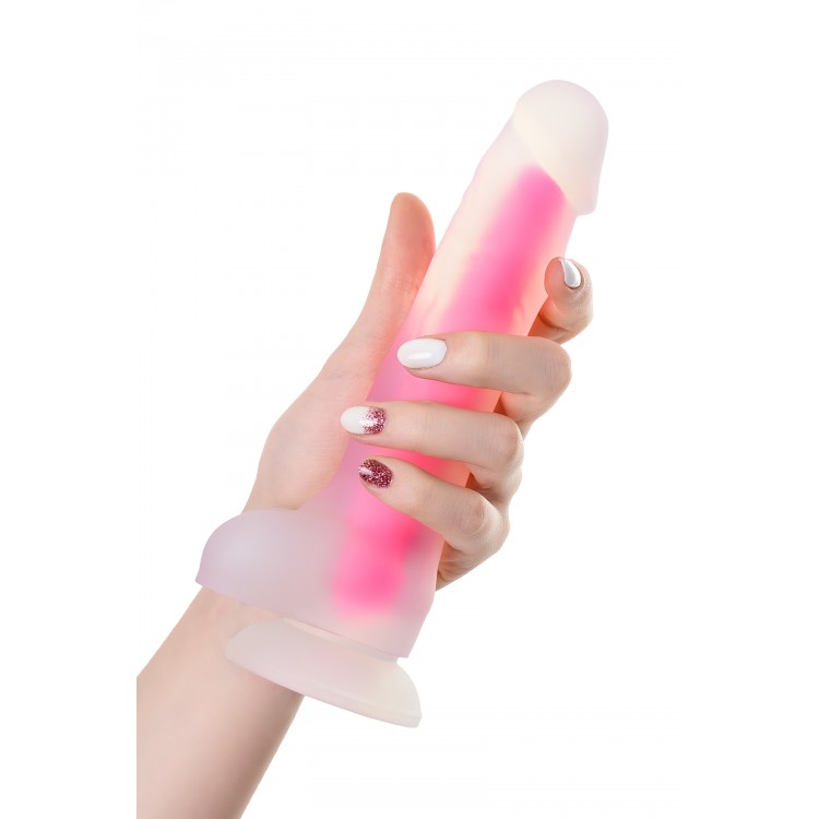 Beyond by Toyfa Tony Glow  Gece Parlayan Dildo, Silikon,Şeffaf , 20 cm