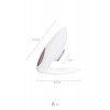 Satisfyer Pro 4 Couples Çiftler İçin Vakum Dalgalı Vibratör, silikon, beyaz, 19,5 cm