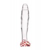 Gerçekçi olmayan yapay penis Sexus Glass, cam, transparan, 17,5 cm