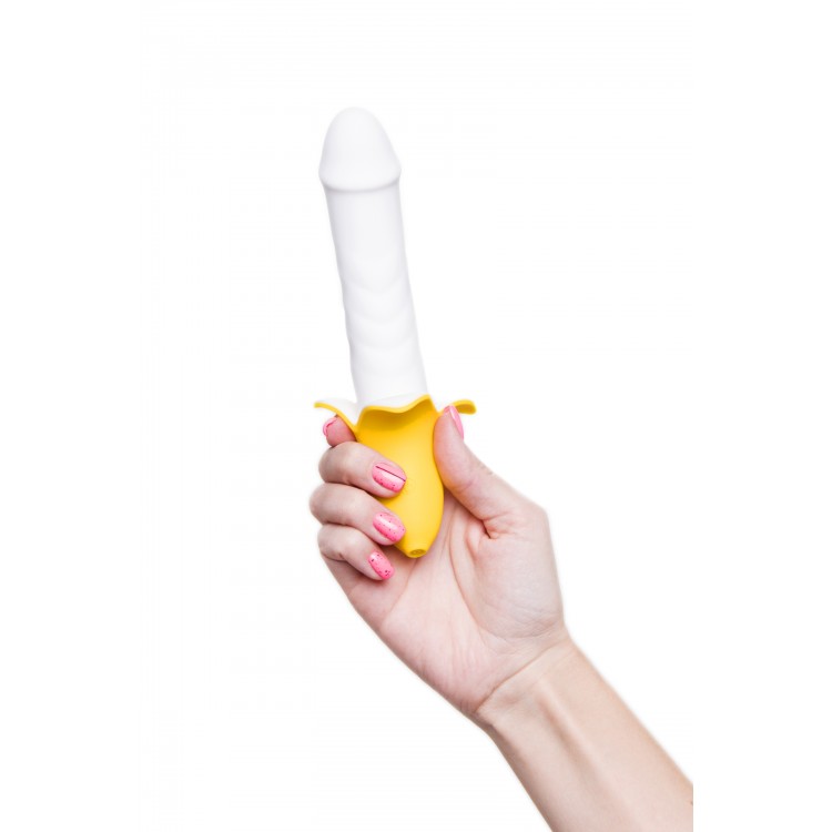 JOS B-NANA Vibratör, silikon, beyaz, 19 cm