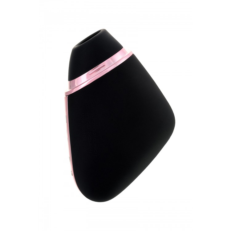 Satisfyer Love Triangle Vakum Dalgası Klitoral Stimülatör, Silikon, Siyah, 8,8 cm