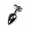 Metal by TOYFA Anal Plug, Metal, gümüş, mor kristalli, 8 cm, Ø 3,4 cm, 85 g