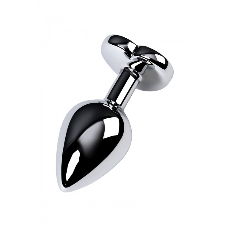 Metal by TOYFA Anal Plug, Metal, gümüş, mor kristalli, 8 cm, Ø 3,4 cm, 85 g