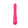 Vakum uyarımlı vibratör-pulsatör JOS COTOX, silikon, pembe, 23 cm