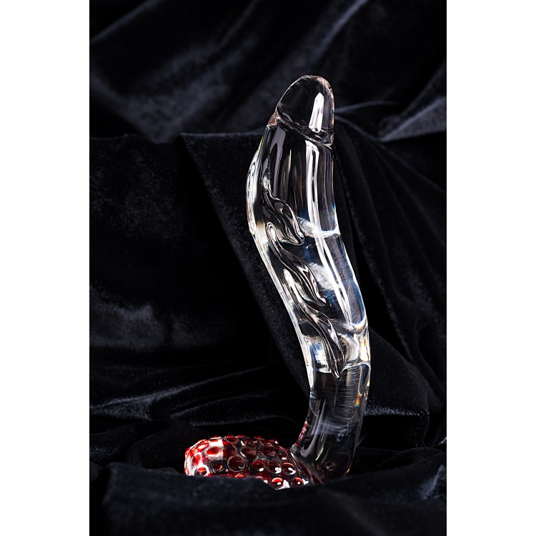 Gerçekçi olmayan yapay penis Sexus Glass, cam, transparan, 17,5 cm