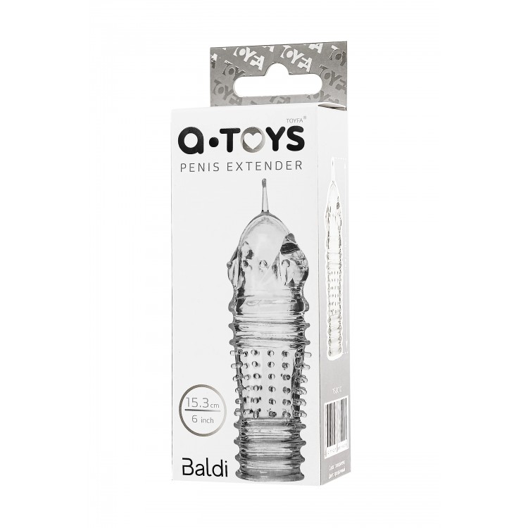A-Toys by TOYFA Baldi Penis Klıfı, TPR, Şeffaf, 15,3 cm