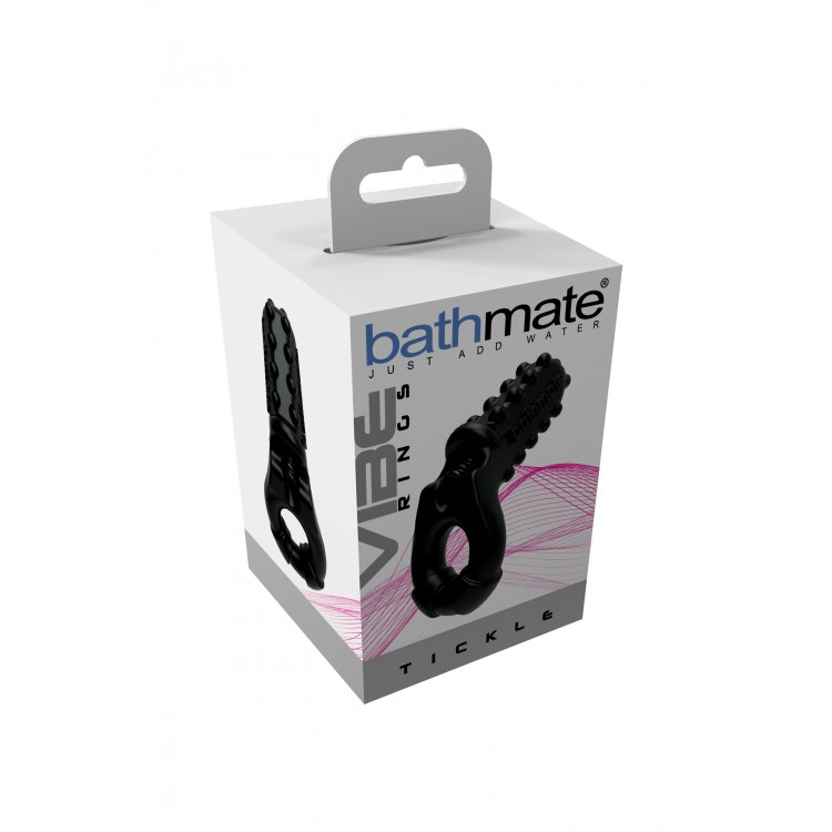 Bathmate Penis üzerindeki titreşim halkası Tickle, elastomex, siyah, Ø5 cm