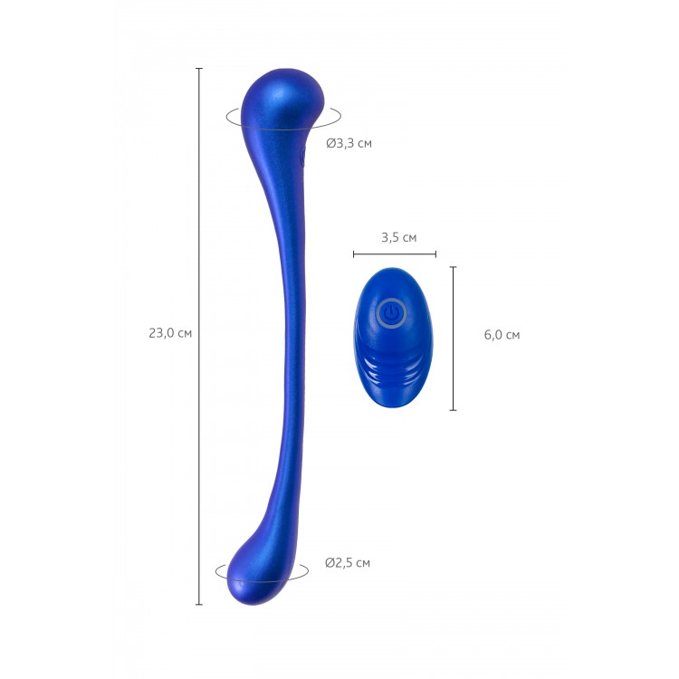 L’Eroina APP ETERN Çok Fonksiyonlu Vibratör, Kumanda ve Uygulama Kontrollü, Silikon, Mavi, 23 cm