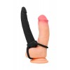 Black&Red Çift Penetrasyon Aparatı – Silikon Penis Kılıfı, Çift Halkalı Tasarım, 16,5 cm
