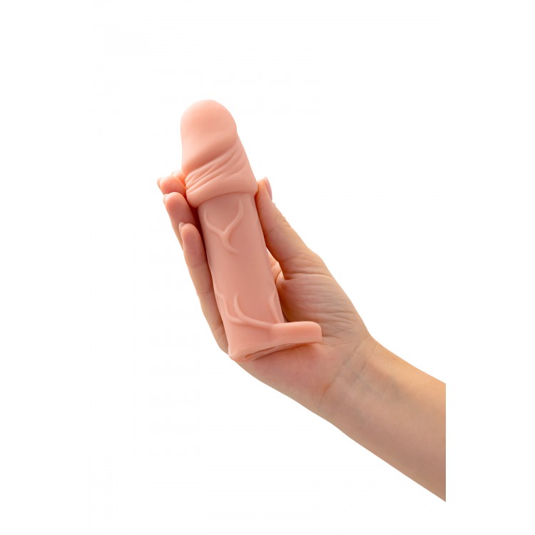 XLover by TOYFA Penis Uzatıcı Kılıf, Boy Uzatıcı Etkili, TPE Malzeme, Ten Rengi, 16 cm