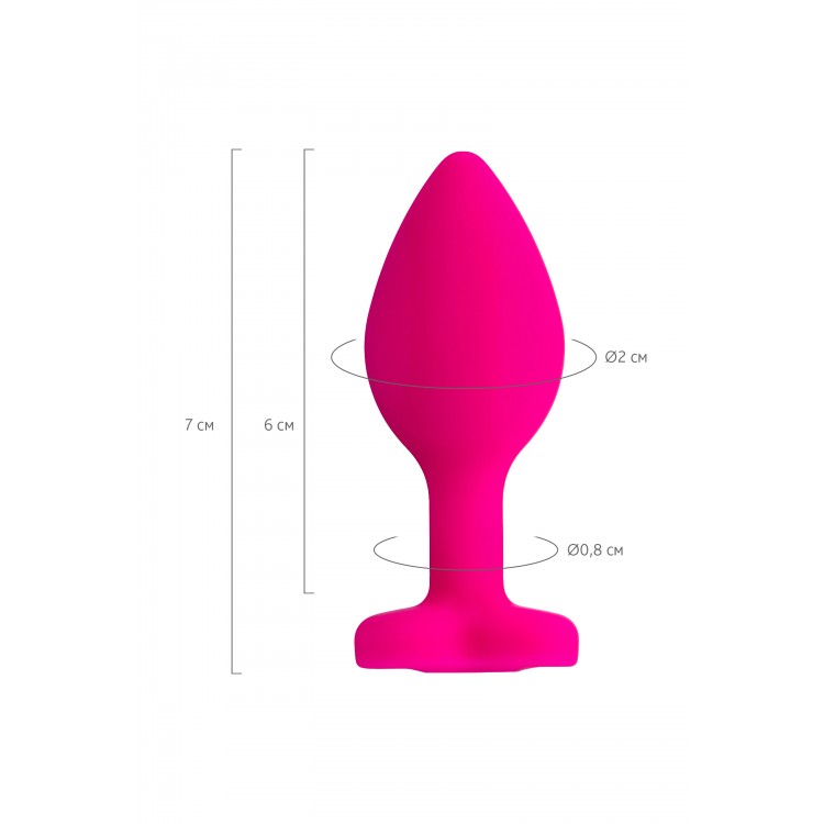 ToDo by Toyfa Diamond Heart Anal Plug, silikon, pembe, 7 cm, Ø 2 cm, 18 g