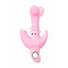 Klitoral uyarıcılı vibratör JOS Twistme, silikon, pembe, 19,5 cm