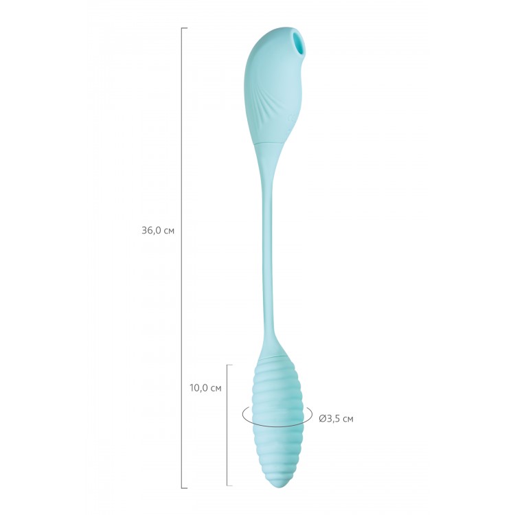 JOS Roow vakum dalgası stimülatörü, silikon, mavi, 36 cm