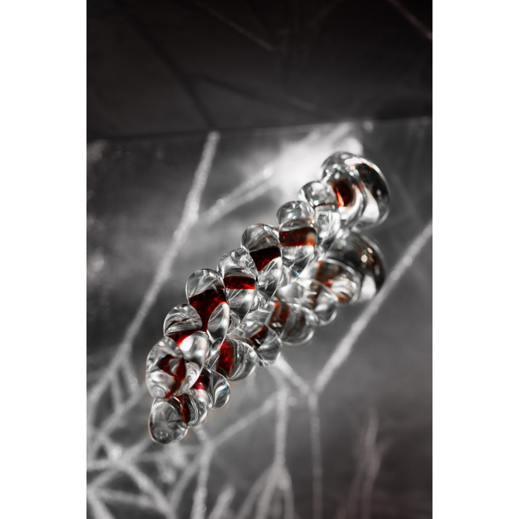 Gerçekçi olmayan yapay penis Sexus Glass, cam, transparan, 18 cm