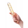 Sexus Glass Çift Taraflı Cam Dildo, Şeffaf, 25 cm