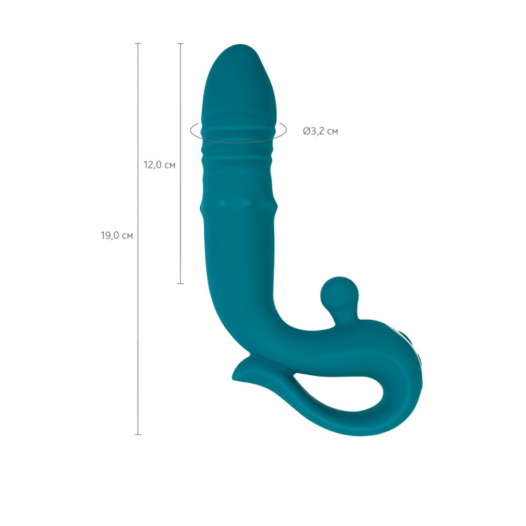 JOS Mija Up&Down Fonksiyonlu ve Halkalı Uyarıcılı Vibratör, Silikon, Yeşil, 19 cm JOS Mija Up&Down Fonksiyonlu ve Halkalı Uyarıcılı Vibratör, Silikon, Yeşil, 19 cm