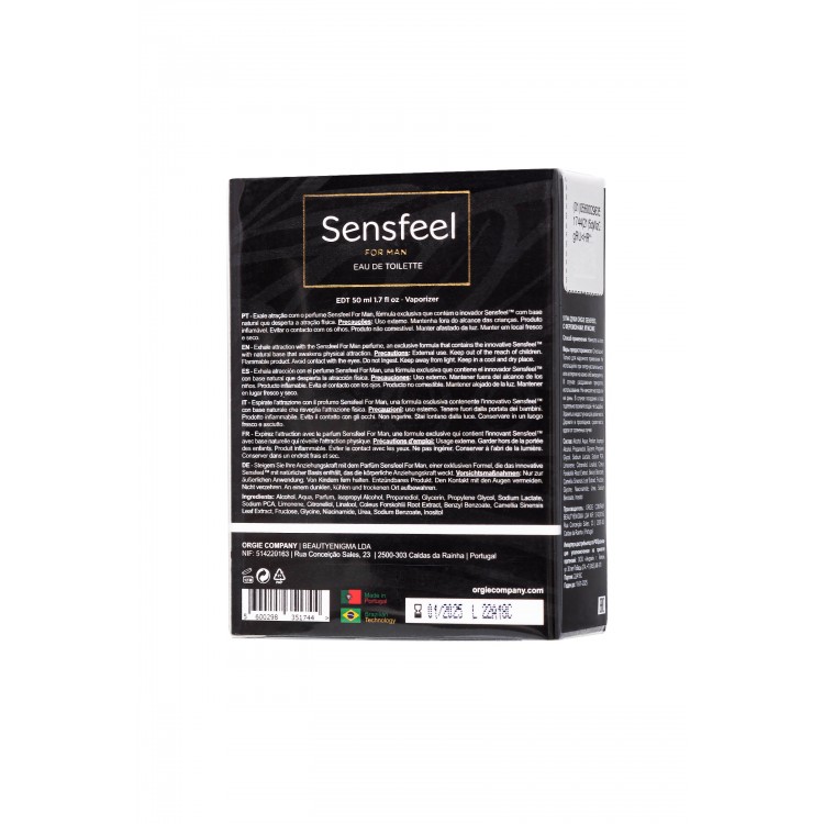 Orgie Sensfeel for Man Eau de Toilette – Erkekler İçin Çekicilik Artırıcı Parfüm 50 ml