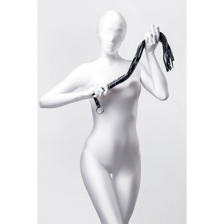 Anonymo BDSM Kırbaç #0005 , PU deri, siyah, 64 cm Anonymo BDSM Kırbaç #0005 , PU deri, siyah, 64 cm