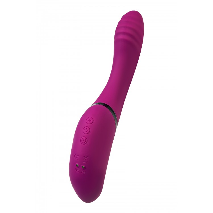 JOS Vakum uyarımlı döner vibratör Spinser, silikon, mor, 23 cm