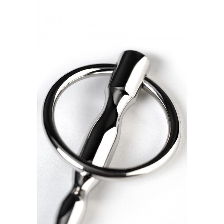 Üretral Plug TOYFA Metal Balıksırtı, taban halkalı, metal, gümüş, 10,5 cm