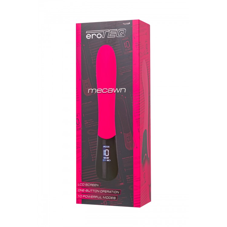 Vibrator eroTeq Mecawn, silicone, pink, 20.5 cm