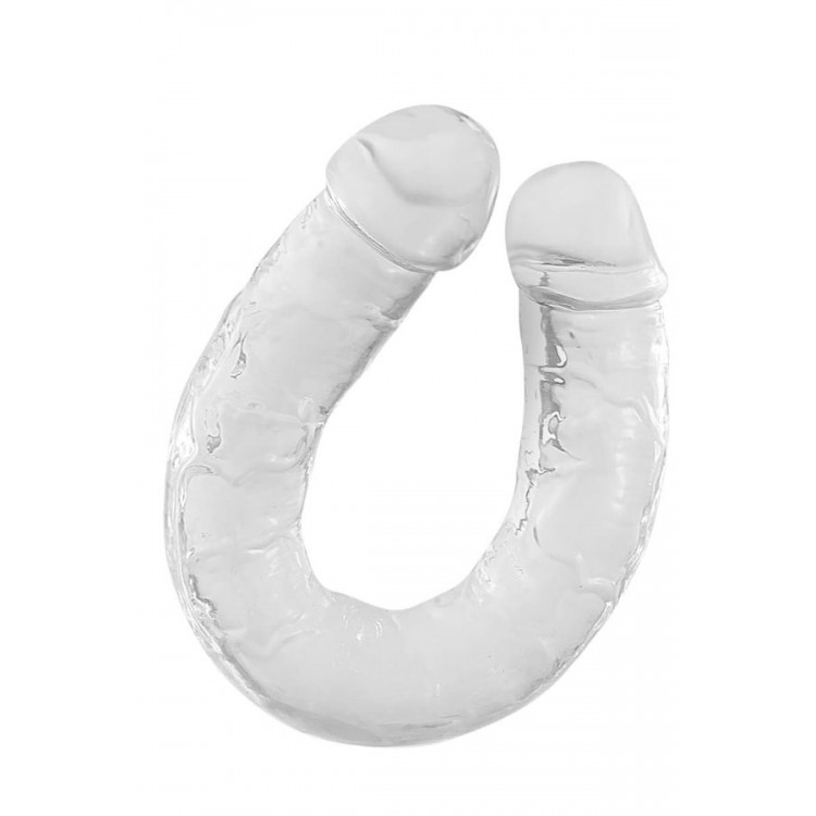 Çift Taraflı Şeffaf Realistik Dildo – Esnek Jelly Malzeme, 44,5 cm