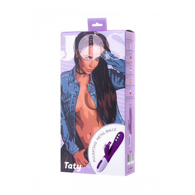 JOS TATY  Klitoral Uyarıcı Vibratör, silikon, mor, 21,5 cm