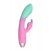 Flovetta ORCHID Klitoral Uyarıcılı G Noktası Vibratörü, Silikon, Nane Pembesi, 21 cm