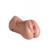 XOXO Gerçekçi Mastürbatör, 3 Girişli, TPE Malzeme, Koyu Ten Rengi 550 gr