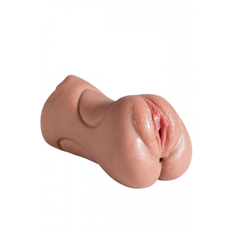 XOXO Gerçekçi Mastürbatör, 3 Girişli, TPE Malzeme, Koyu Ten Rengi 550 gr