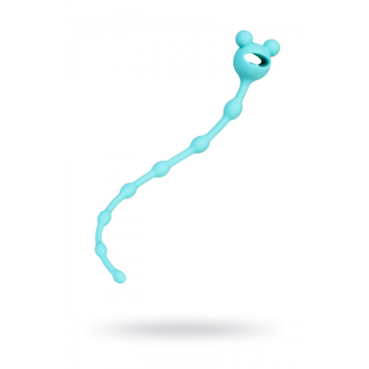 ToDo by Toyfa Froggy anal zinciri, silikon, mavi, 27,4 cm, Ø 1,4 cm