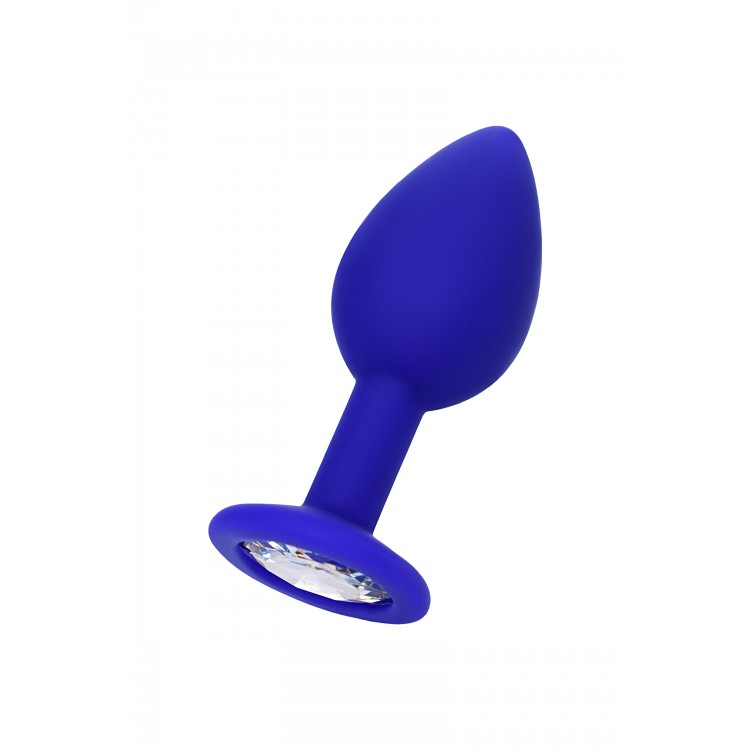 ToDo by Toyfa Brilliant anal kılıf, silikon, mavi, beyaz kristalli 7 cm, Ø 2,8 cm, 26 g